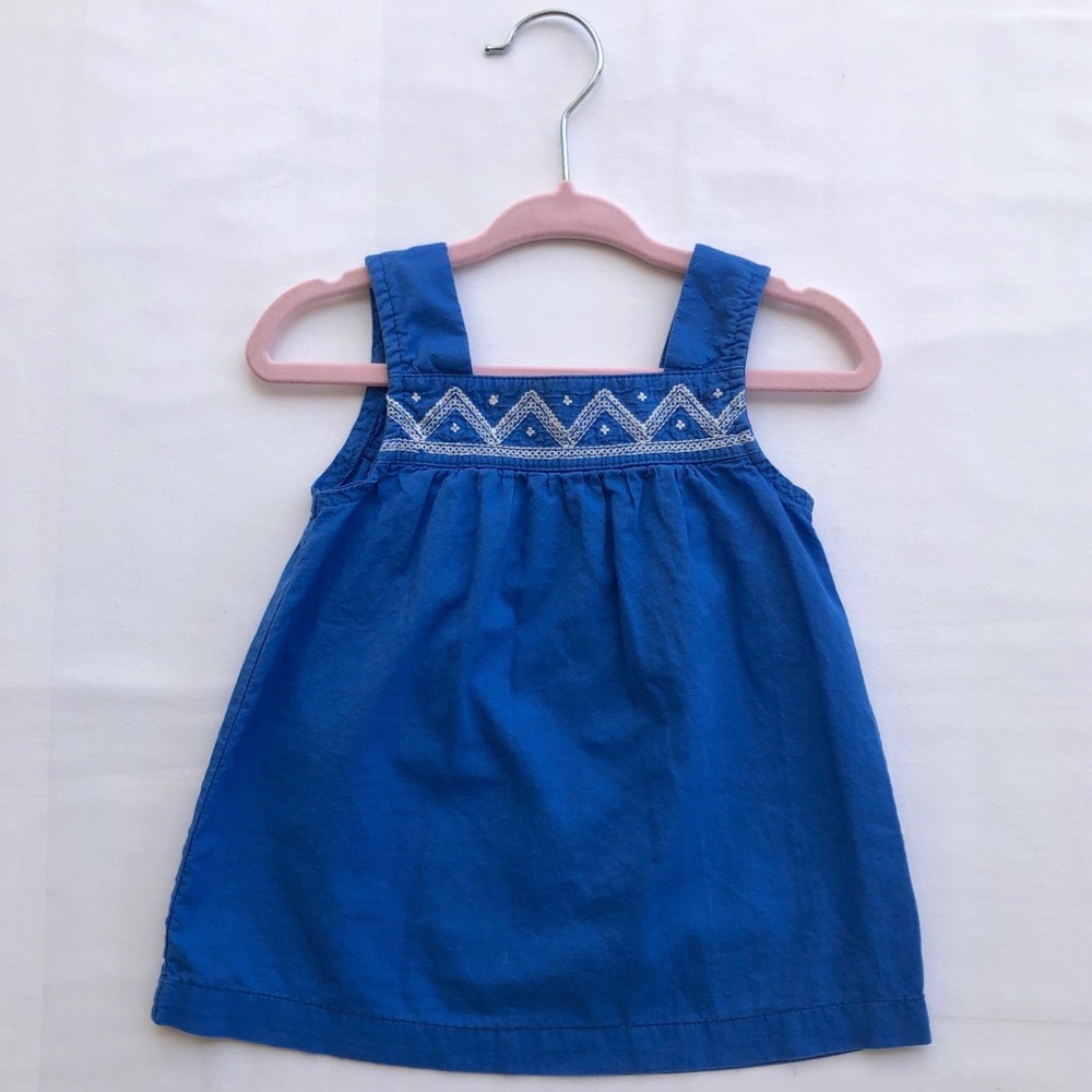 Carter’s Baby Girl Blue Woven Cotton Top Size 12M